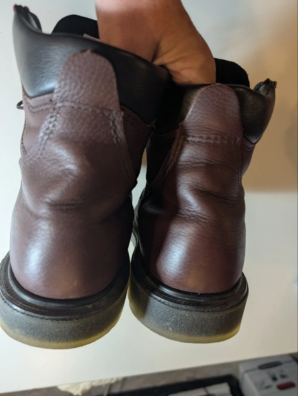 Red Wing Mens Super Sole 2.0 Soft Toe Model 606 Brown Leather Lace-Up Work Boots